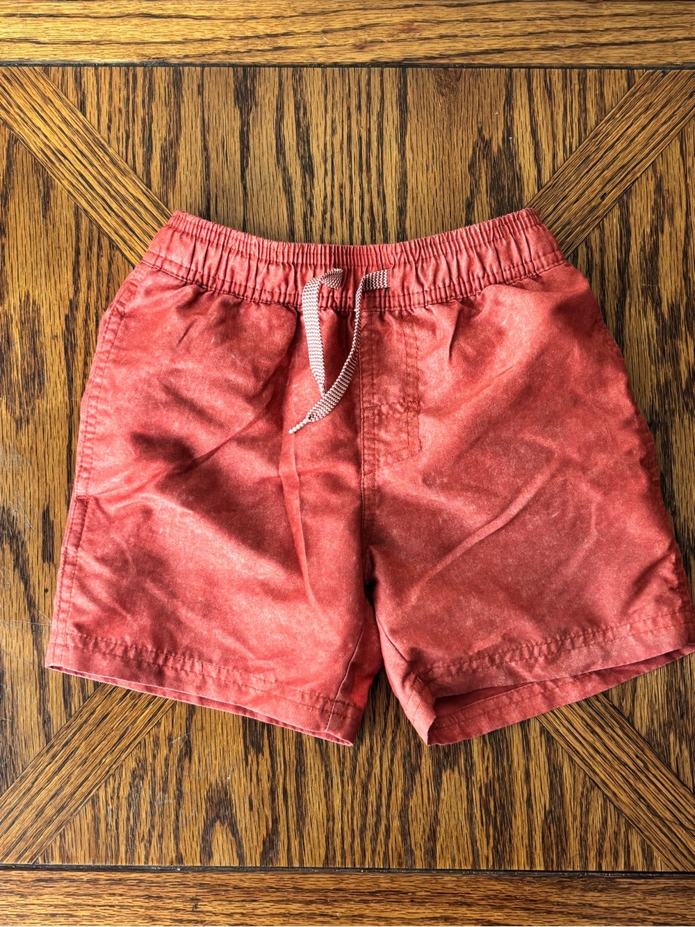 Cat & Jack Orange Drawstring Mesh-Lined Swim Trunks
